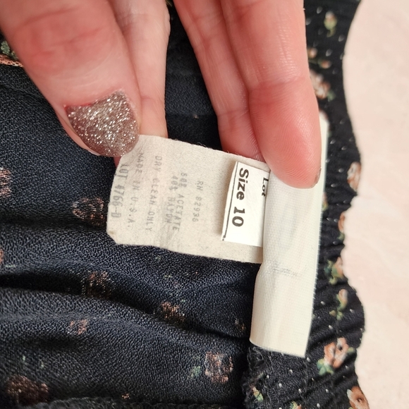 DAVID DEAN x VINTAGE 90s circle skirt in micro floral button up size 10 - Picture 4 of 8